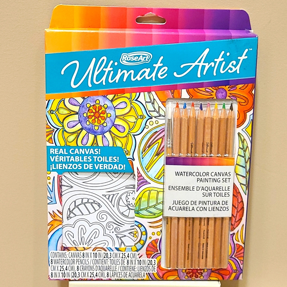 Watercolor canvas painting set
